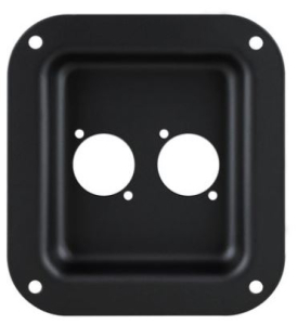 Einbauschale 11x10, 2x Neutrik D, Black