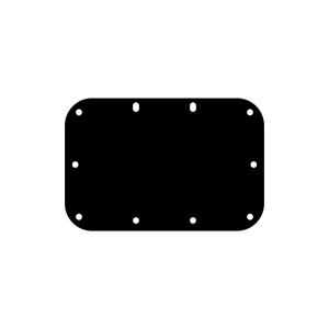 Black Backplate for Medium Recessed Handles