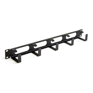 1U Panel with 5 Steel Rings for Cable Management