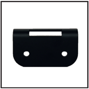 Schließhaken mit Schlitz, 90°, Schwarz