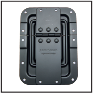 Einbauaufstellscharnier groß, Kröpfung, Schwarz