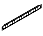 1HE-Rackblende für 16 Neutrik D