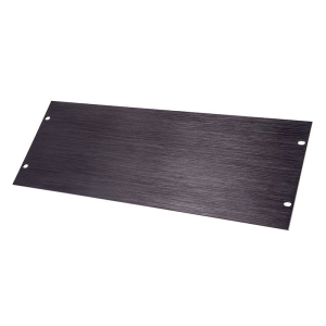 4HE-Rackblende, 3mm Aluminium gebürstet Schwarz