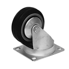 Lenkrolle 80mm, Schwarz / PE