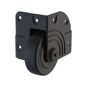 HD Einbau-Eckrolle, Blau, 75mm