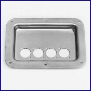 Einbauschale 18x13, 4x Neutrik D, Zink