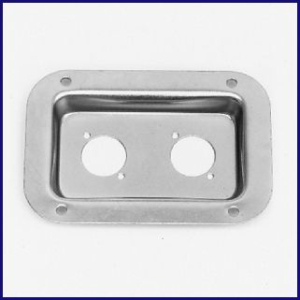 Einbauschale 13x9, 2x Neutrik D, Zink