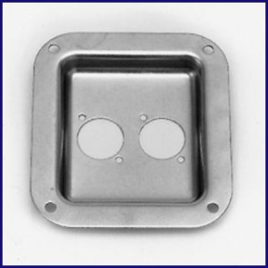 Einbauschale 11x10, 2x Neutrik D, Zink