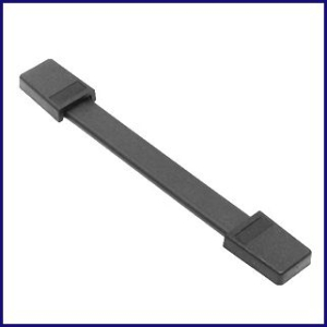 Riemengriff mit ABS-Endkappen. Kunststoff, Black