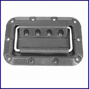 Klappgriff in ABS-Einbauschale, Schwarz