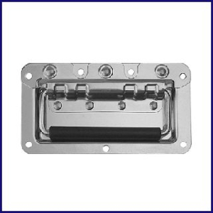 Stahlklappgriff in Einbauschale, Zink