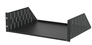 3U Black Rack Shelf - 368mm Deep