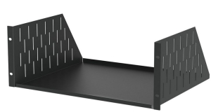 4U Black Rack Shelf - 368mm Deep