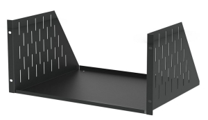 5U Black Rack Shelf - 368mm Deep
