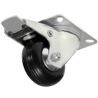 Lenkrolle 80mm, Schwarz / PE Stopper